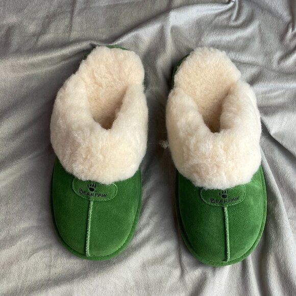BearPaws Green Slipper Scuff Shoes - Picture 3 of 3